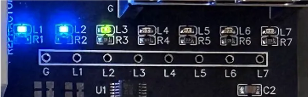 Hardware diagnostic LEDs for SVI and DFU devices.